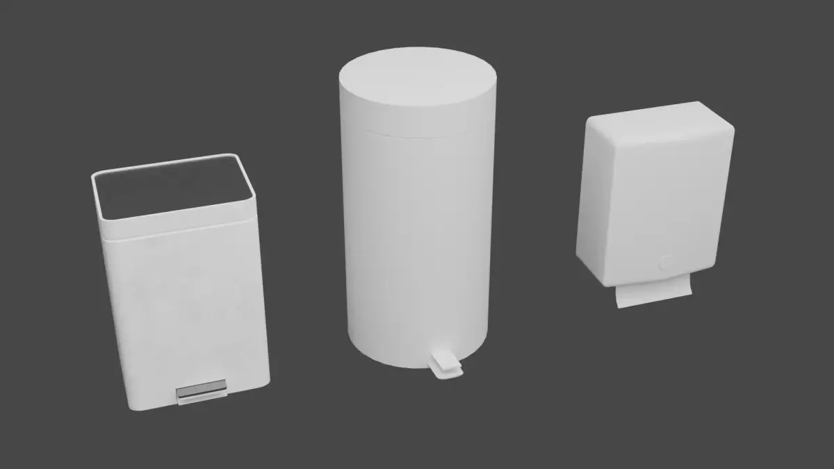 WC Stuffs Free low-poly 3D model