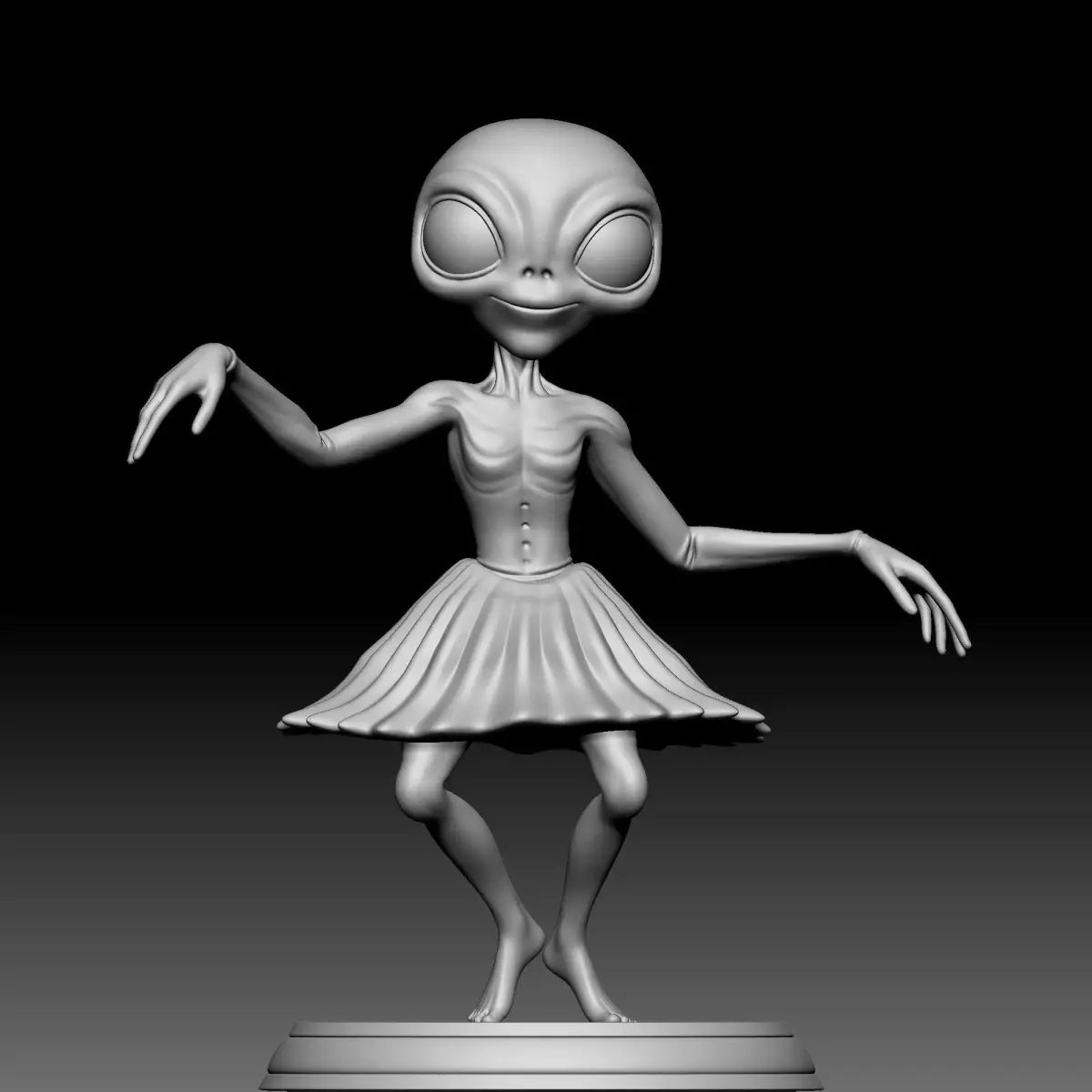 Alien Statue - 0250 3D print model