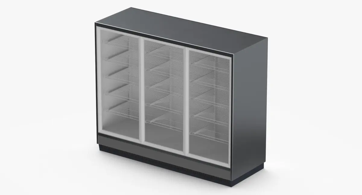 Soda Drink Fridge Large 3 Door 3D model