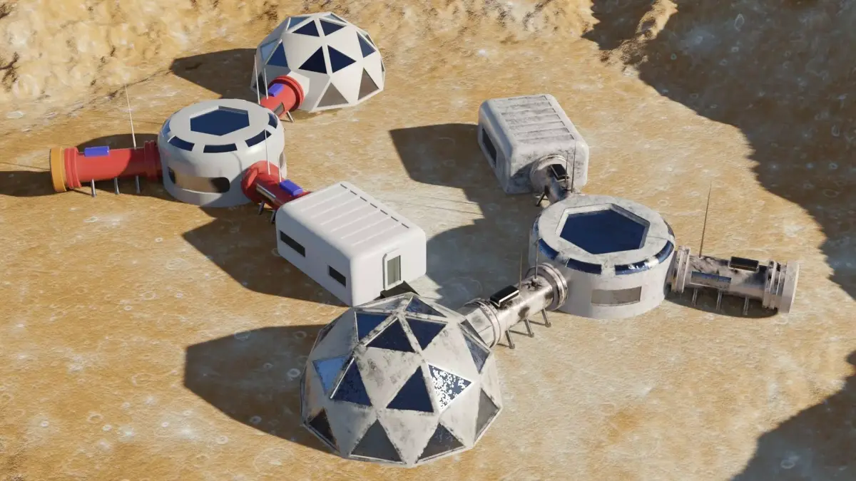 Mars base 3D models 3D Model Pack purchase