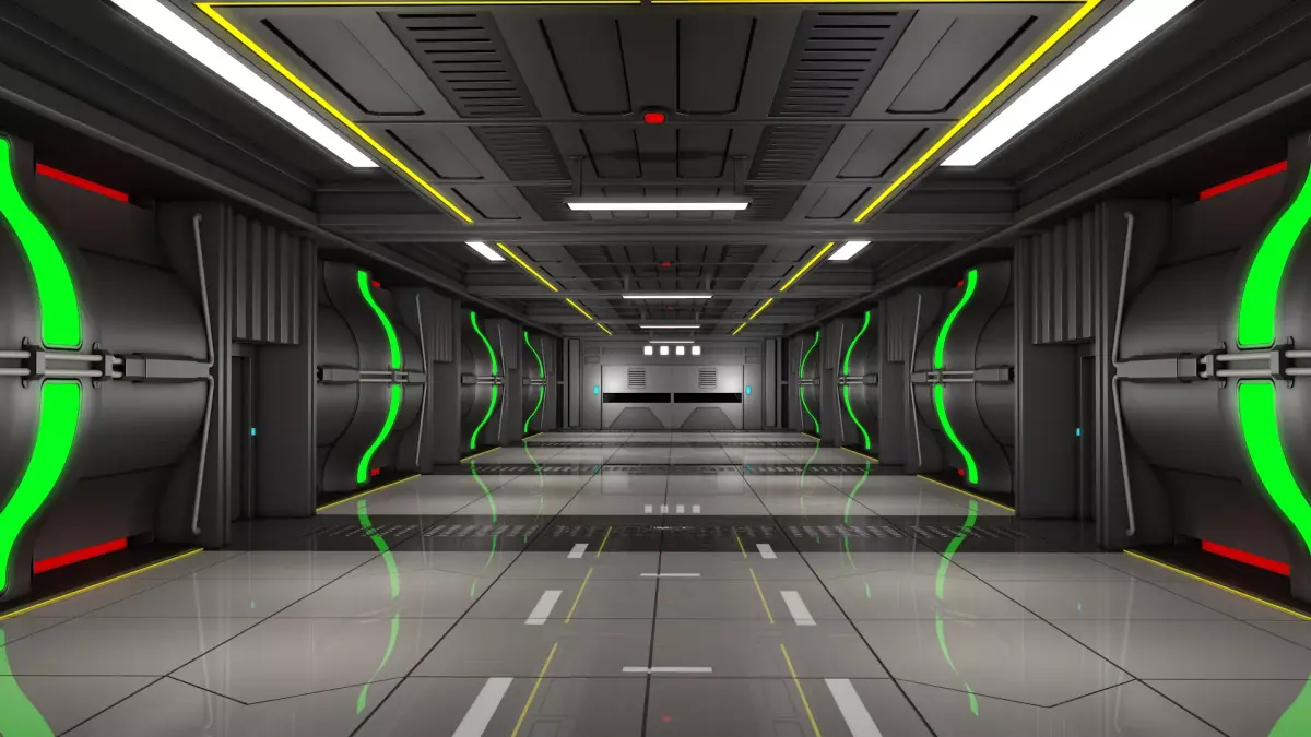 Sci Fi Futuristic Corridor 3D model buy