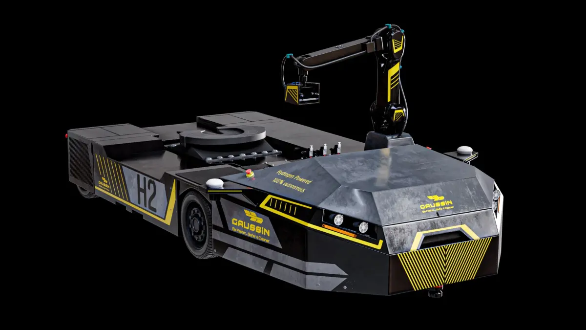 Port Robotic Vehicle Gaussin Virtual Driver 3D model