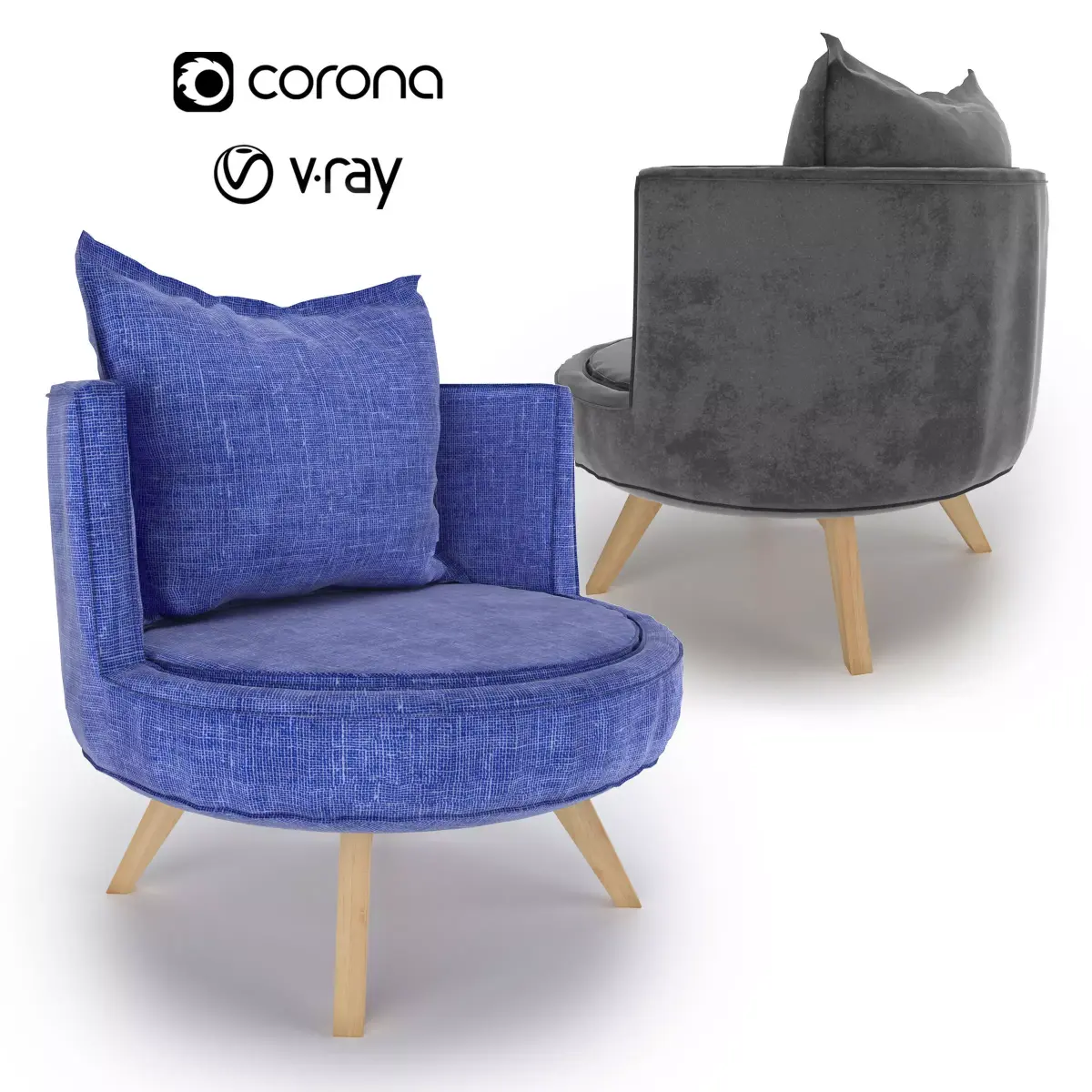Round Chair Free 3D model