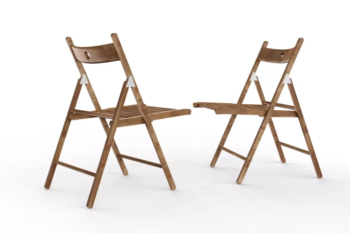 Wooden Chair 3D model 8