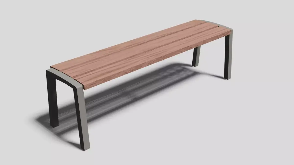 Street modern Bench Low-poly 3D model