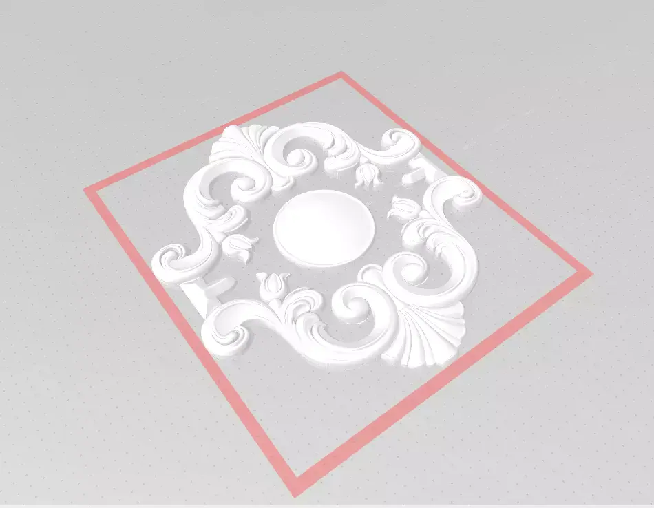 3d model furniture ornate design in shape of square Free 3D print model