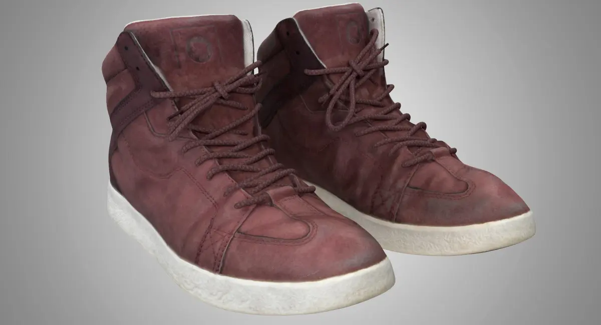 Old High Top Sneakers 3D model