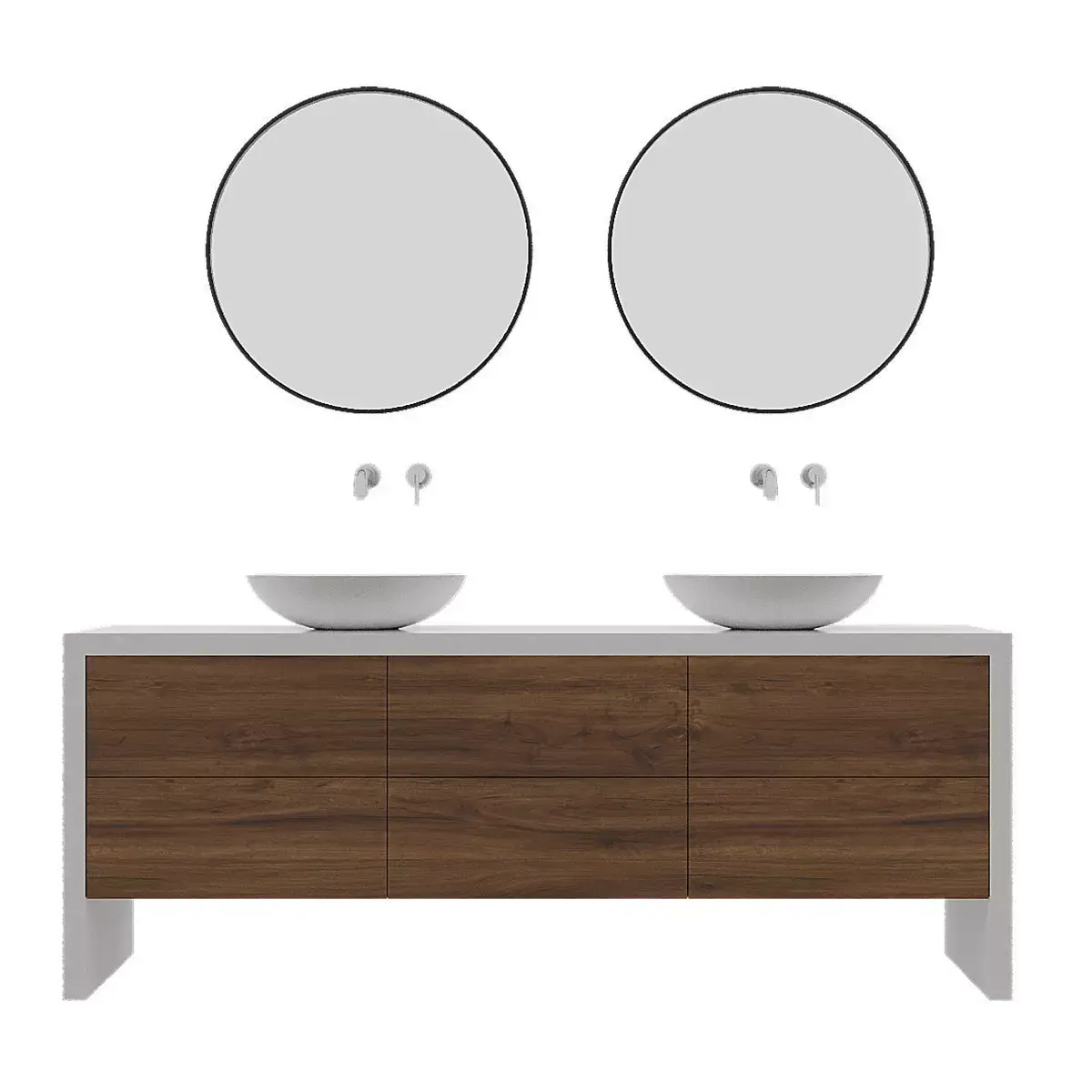 Bathroom furniture full set 3D model buy