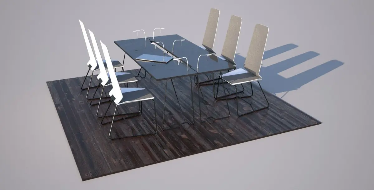 Office furniture 02 Free 3D model