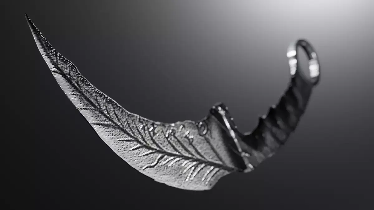 Ornate Karambit Knife 3D Model 3D model