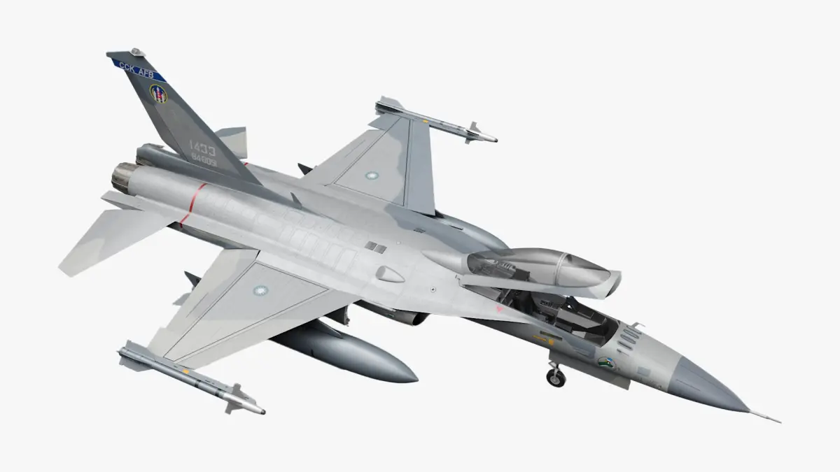 Military Fighting Jet AIDC F-CK-1 Ching-Kuo Rigged for Cinema 4D 3D model purchase