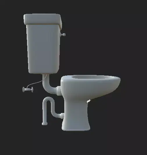 Toilet Free 3D model buy