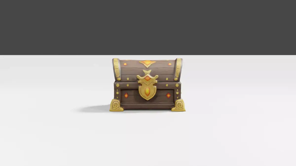 Treasure Chest 3D Model Free low-poly 3D model