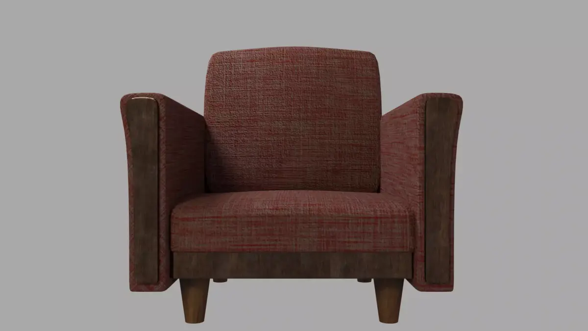 Retro armchair  Free low-poly 3D model