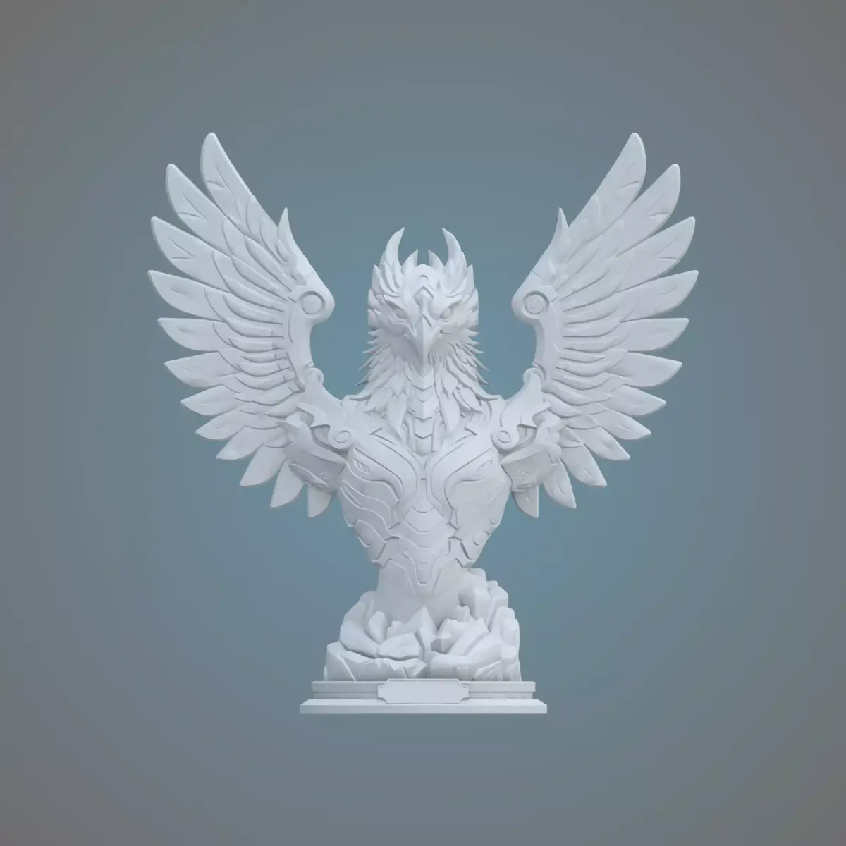 High-Detail Armored Eagle Sculpture PM-60 3D print model