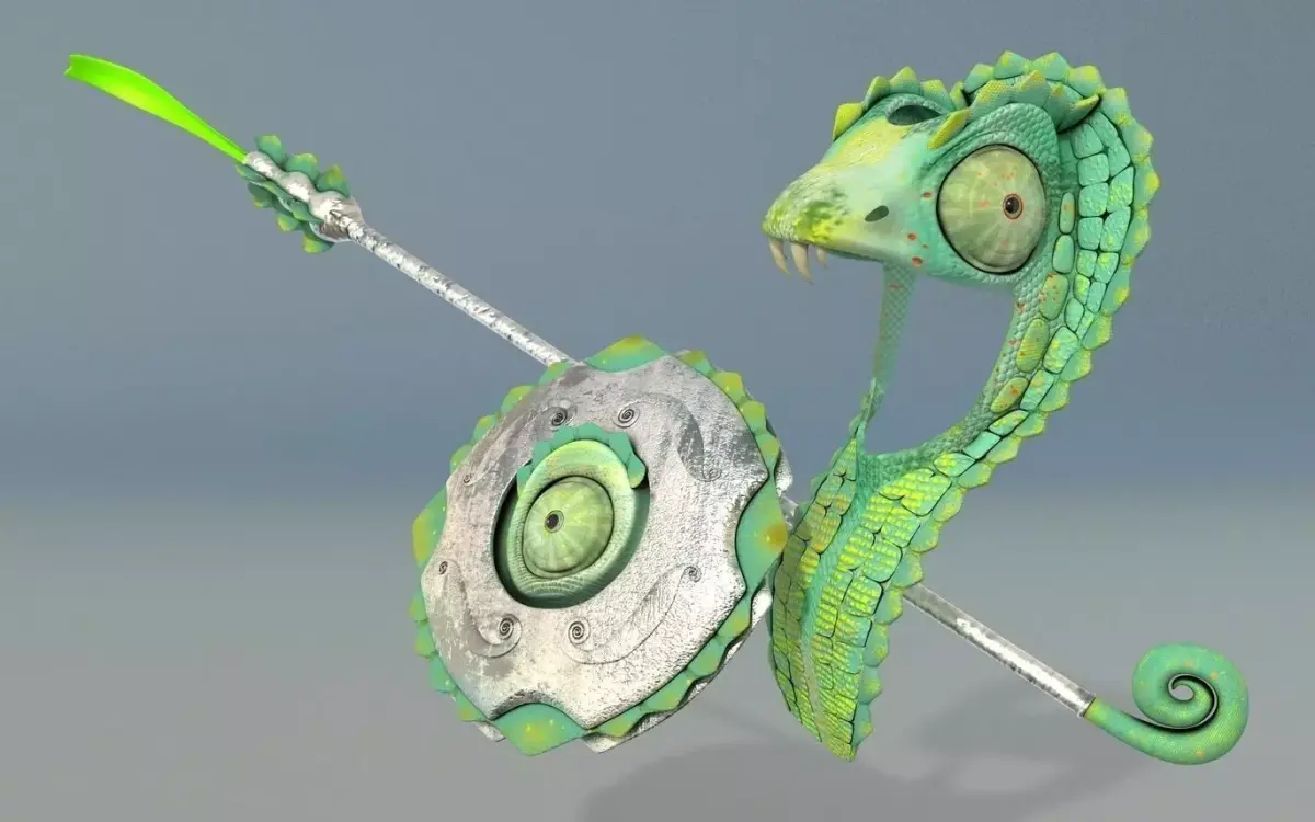 Fantasy MOTU Custom Lizard Armor Set 3D model