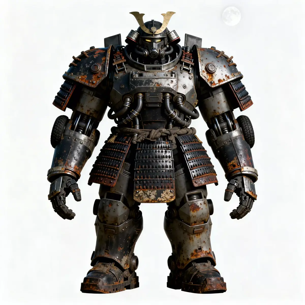 Realistic Future Heavy Samurai Armor Skin 3D Model Low-poly 3D model