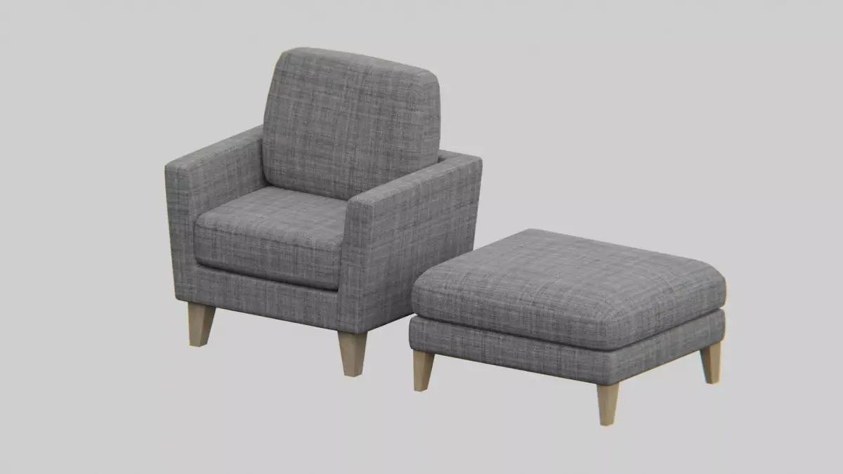 Furniture Set-01 Low-poly 3D model