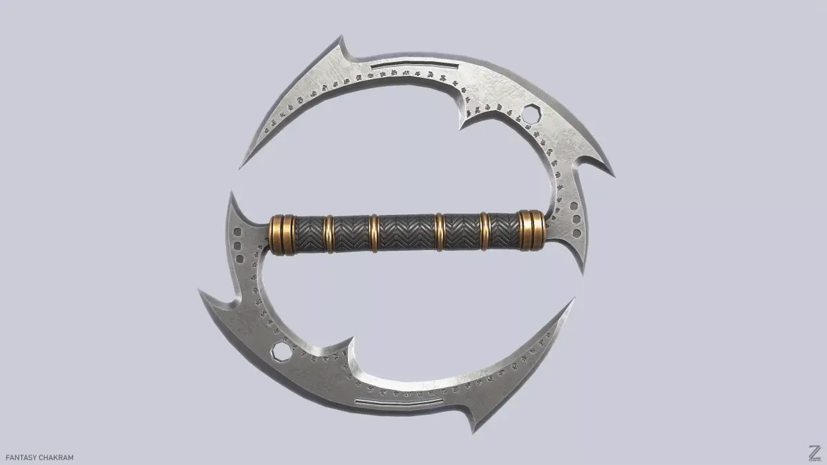 Fantasy chakram Low-poly 3D model purchase