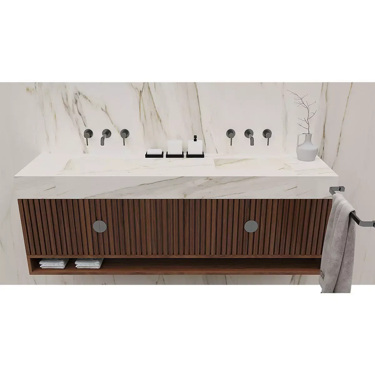Bathroom furniture full set 3D model get