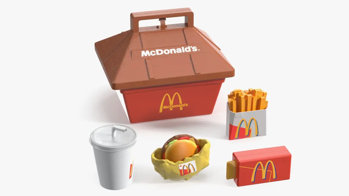 Vintage McDonalds Plastic Happy Meal Kit 1989 3D model