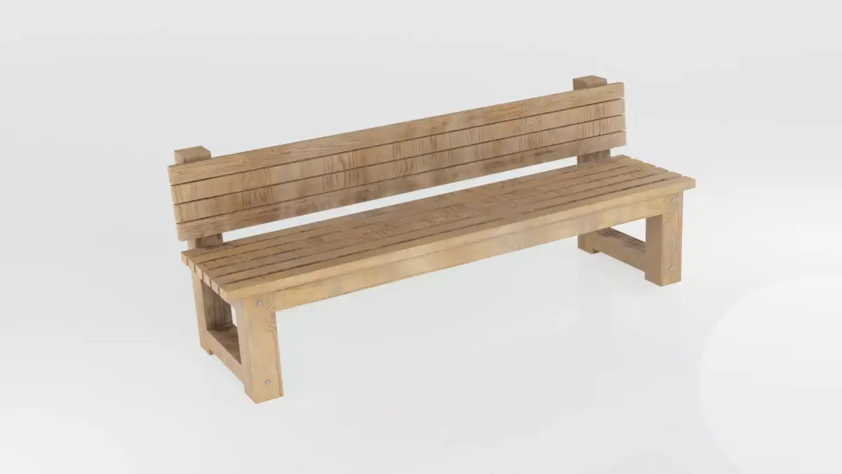 Bench - game model Low-poly 3D model