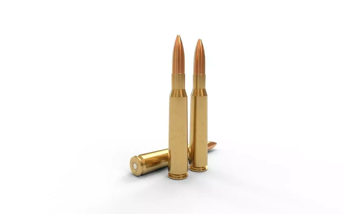 127x108mm Ammo Low-poly 3D model