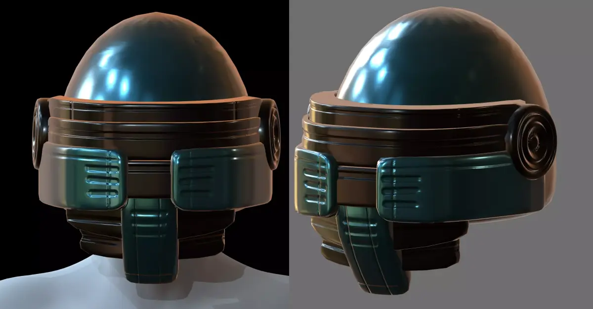 Gas mask helmet 3d model scifi Low-poly  Low-poly 3D model 559
