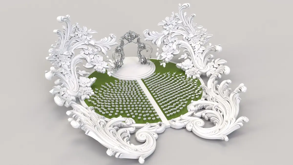 Metaverse Wedding Arch X1 Concept 3D model