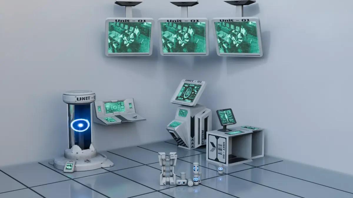 Sci-Fi Laboratory Pack 7 Low-poly 3D model