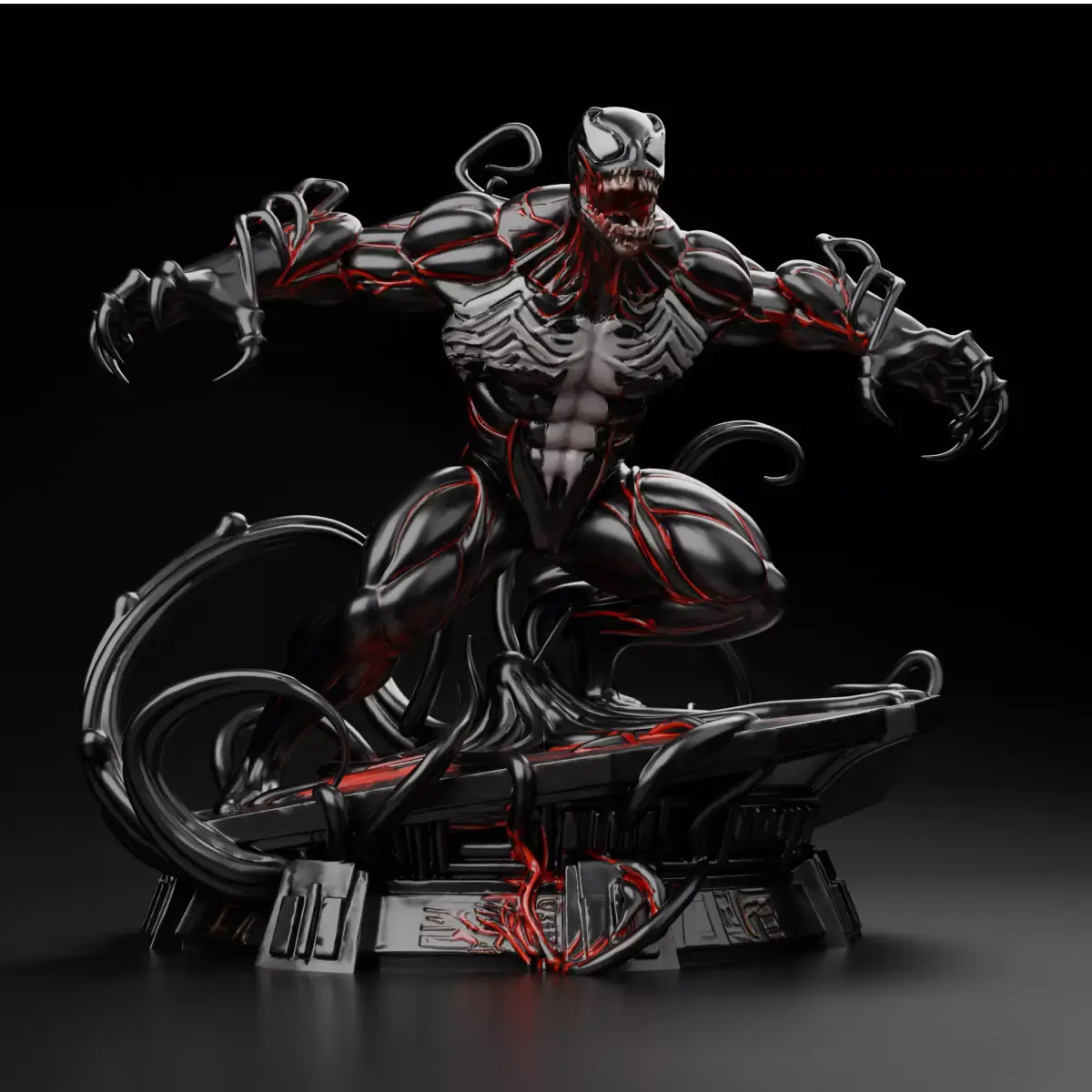 Venom 3D Printable Figure Sci-Fi Style Base 3D print model purchase