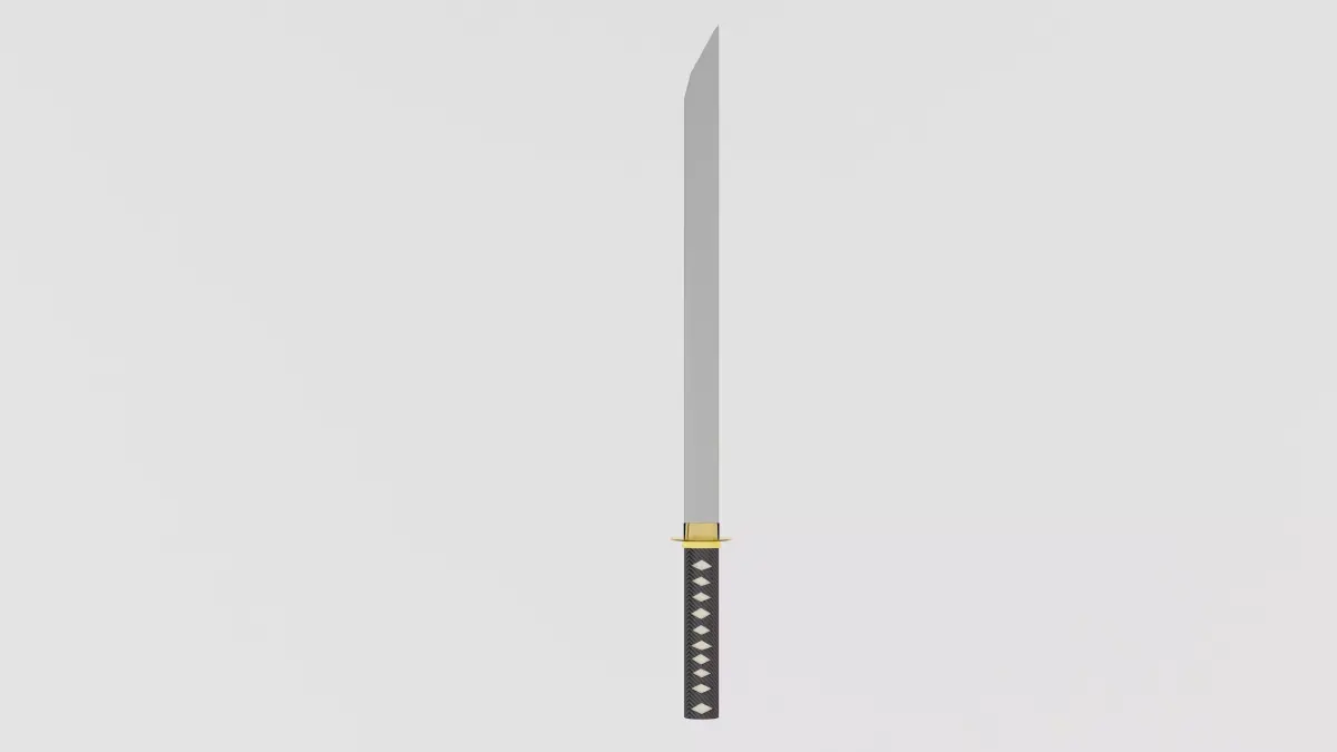 Ancient samurai sword 3D model