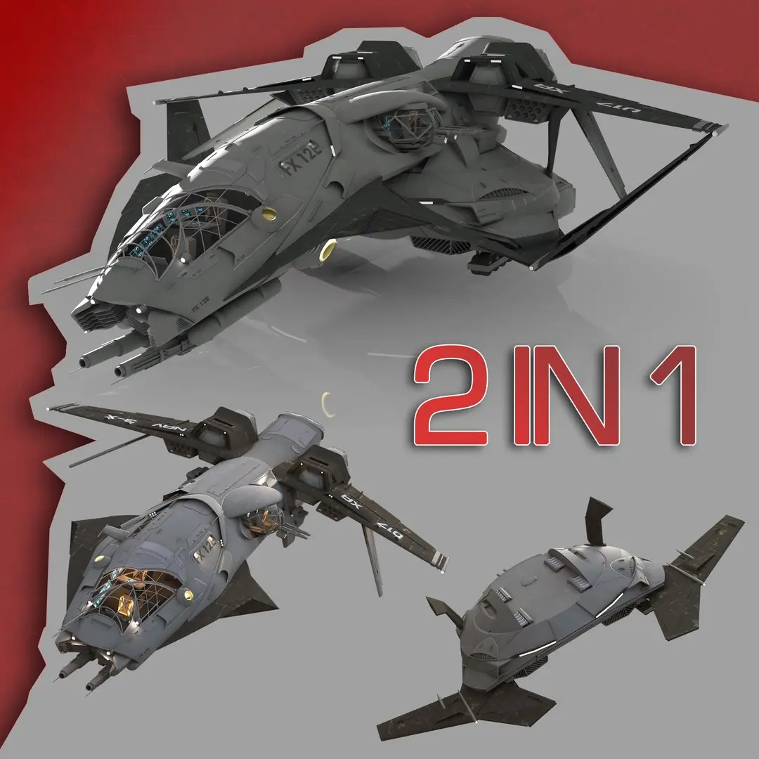 Spaceship 3D model 20