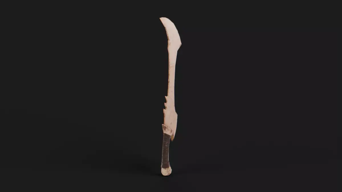 Ancient Fantasy Bone Sword 3D model