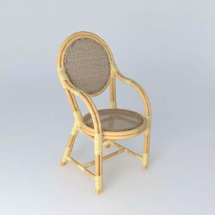 Rattan chairs 2 Free 3D model
