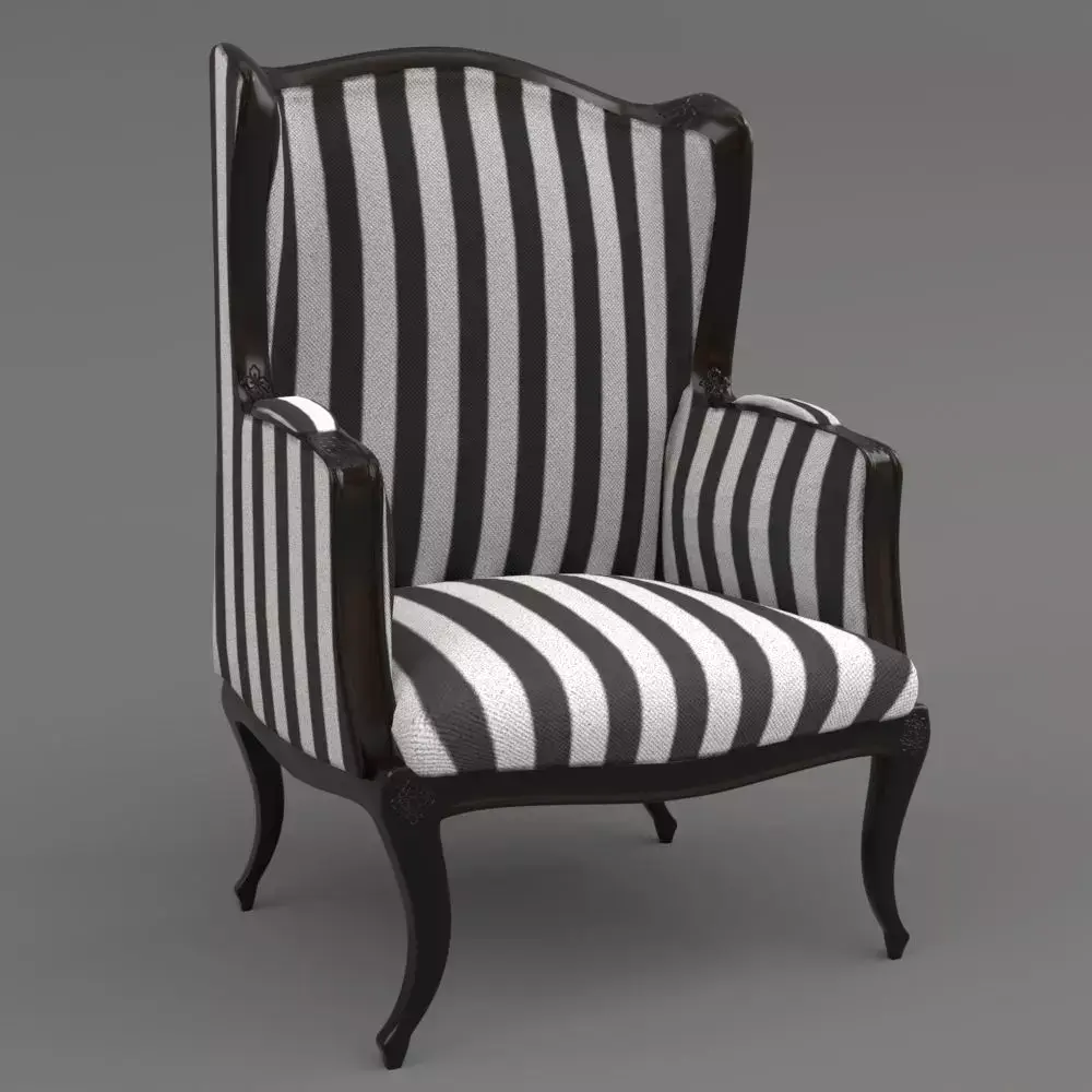 Queen Sofa Chair PBR multiple designs Free low-poly 3D model