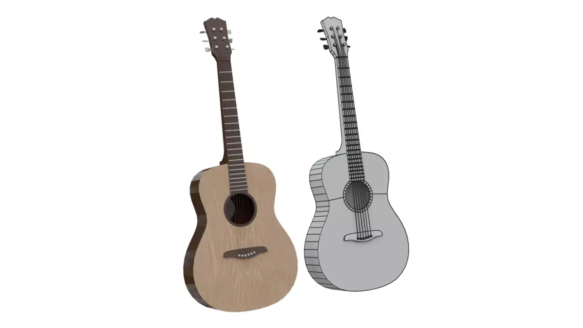 Simple Guitar 3D model