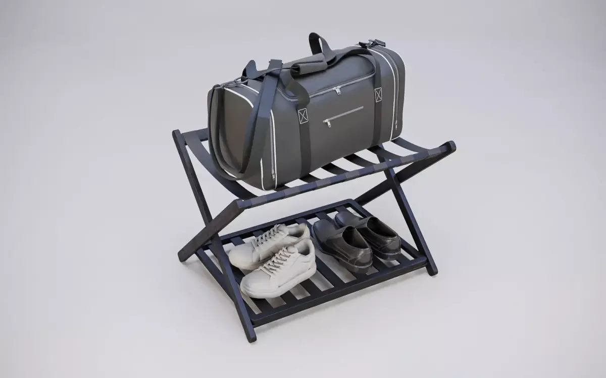 Suitcase stand Low-poly 3D model