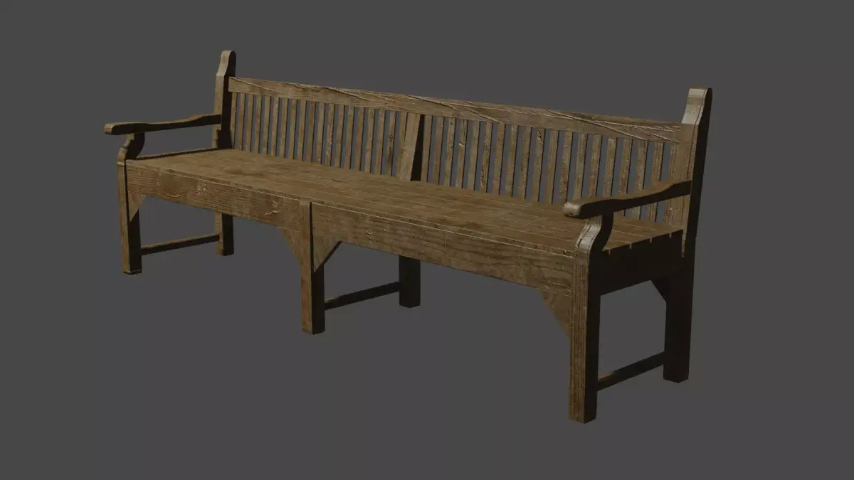Realistic Wooden Plank 3D Model Low-poly 3D model