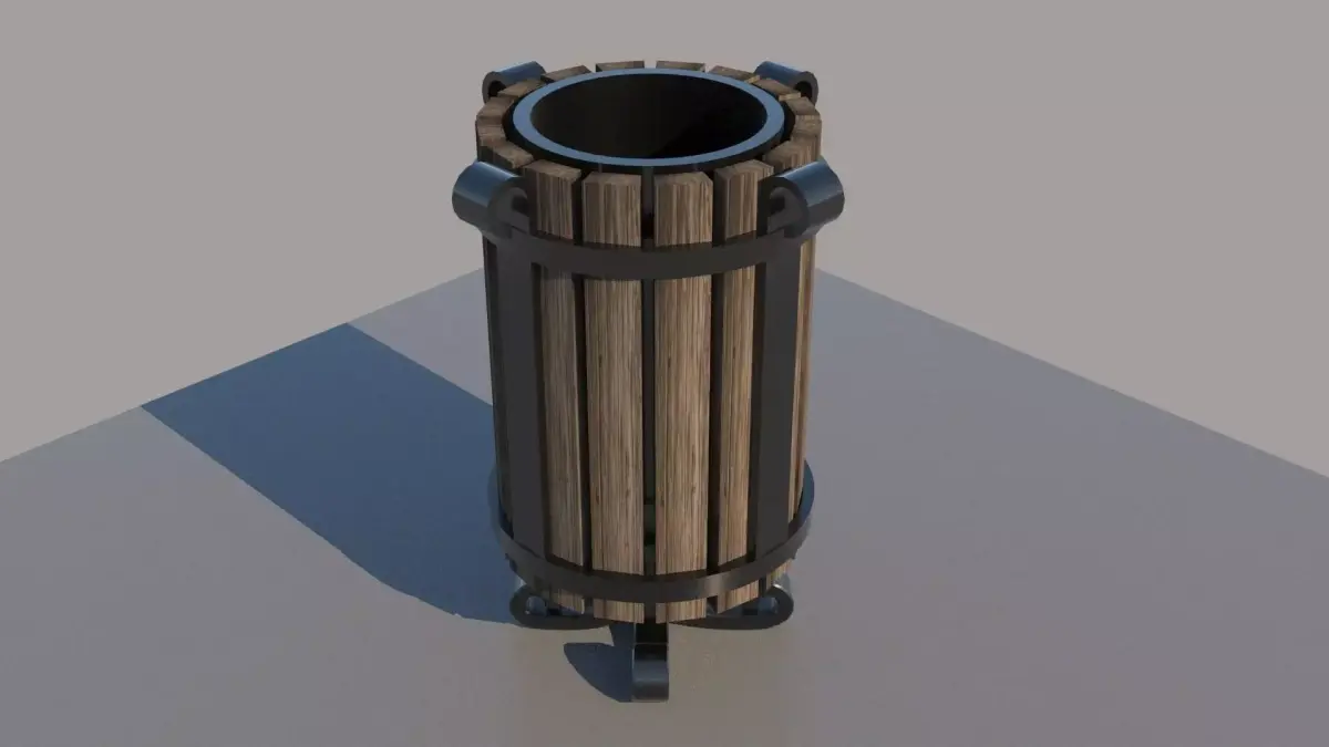 Trash Box - Outdoor Low-poly 3D model