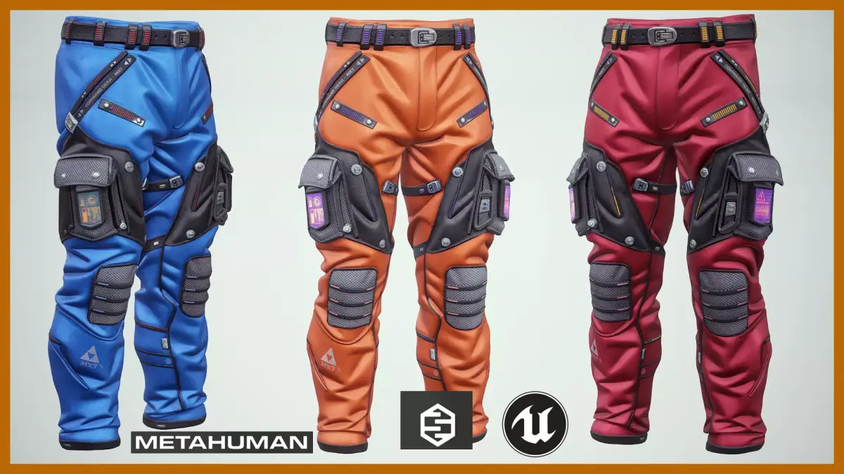 Sci-Fi Pants P02 Low-poly 3D model