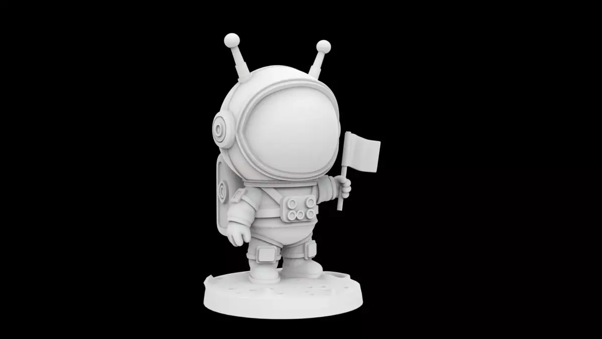 Chunky Space Explorer Cartoon Figurine 3D print model purchase