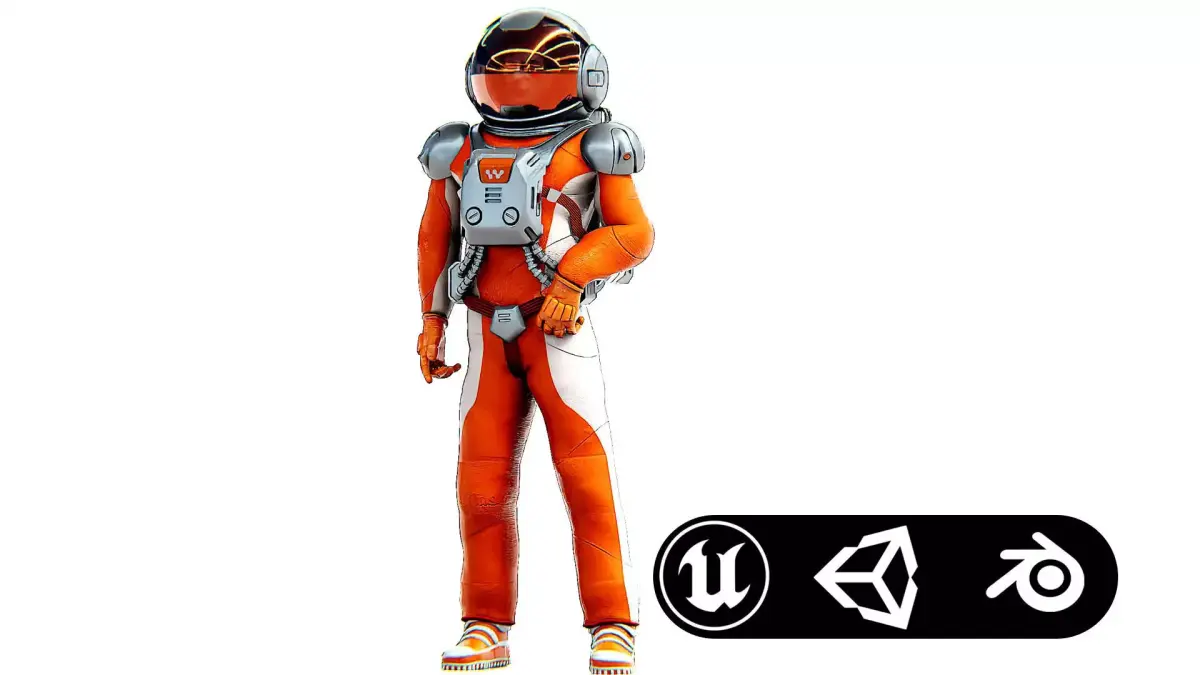ASTRONAUT V-4  Rigged for Unreal Engine - Unity - MIXAMO  3D model