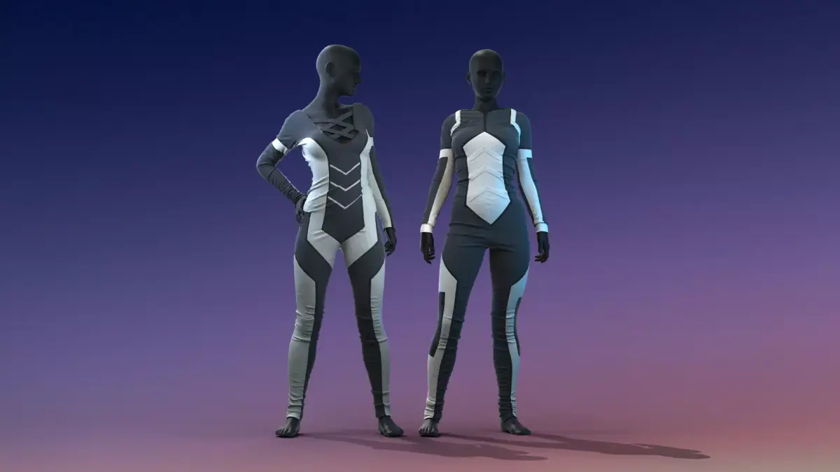 Realistic 3D Models Of Female Sci-Fi Suits 3D model