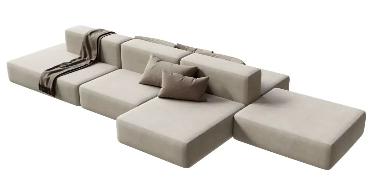 Modular Sofa - Realistic Modern Sofa - Furniture - Minimalist 3D model