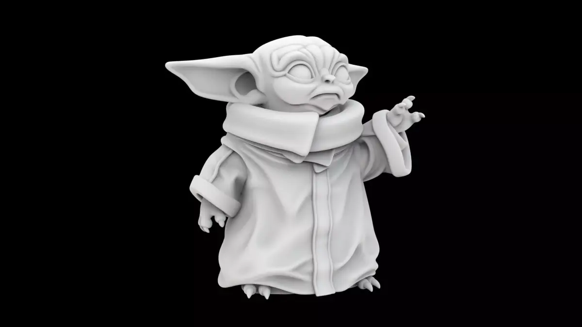 Baby Yoda 3D Print Model Grogu 3D print model