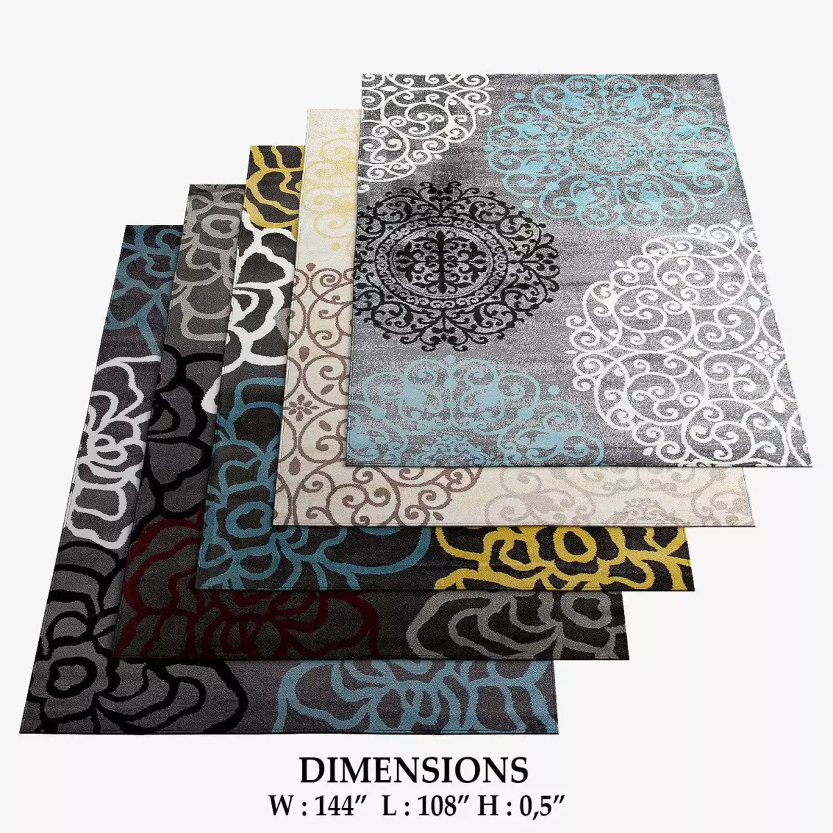Area Rugs 7 Free 3D model
