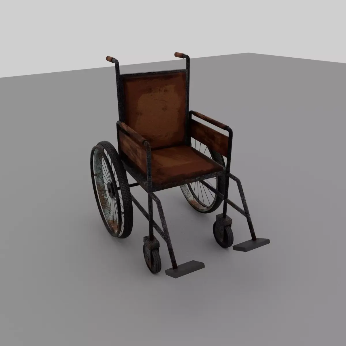 Old wheel chair Maya  Free 3D print model