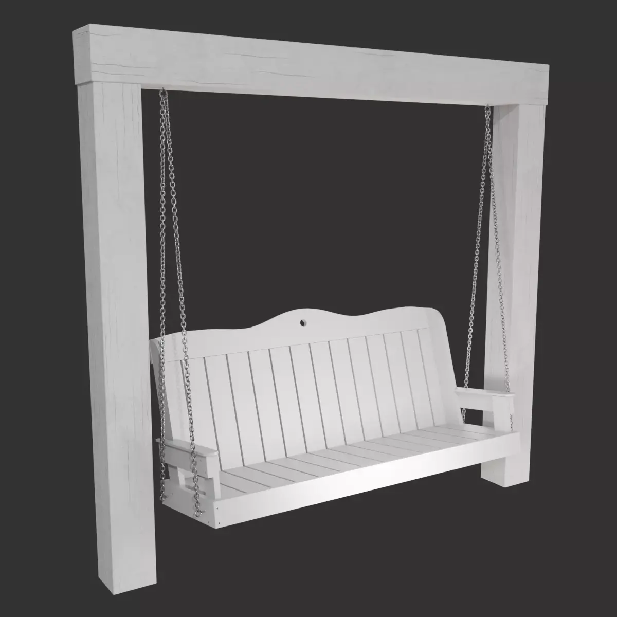 Bench Swing Low-poly 3D model