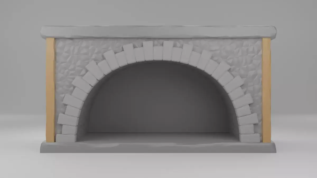Stone Fireplace  Free 3D print model